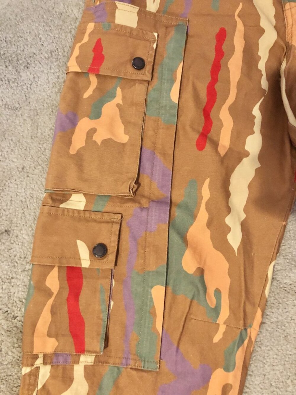 BBC Billionaire Boys Club Lion Camo Cargo Pants Unisex Baggy Wide Leg sze 34 - Picture 5 of 8